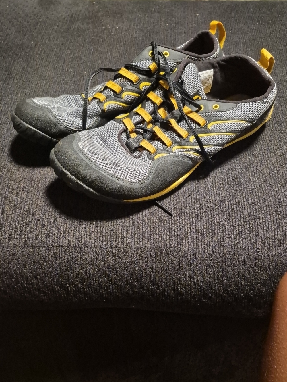 Merrell Brown and Yellow Trail Glove Insole View